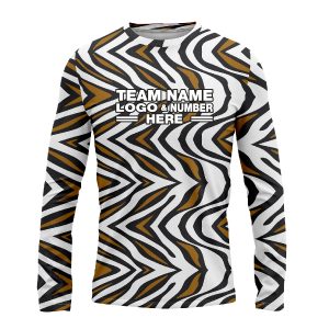 Custom Fully Sublimated Zebra Waves Animal Print Performance Long Sleeves 10507