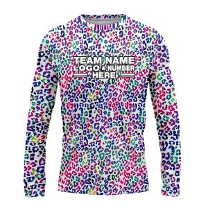 Custom Fully Sublimated Jaguar Animal Print Multicolor Performance Long Sleeves 10495