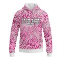 Custom Fully Sublimated Monochrome Maze Pattern Pink Performance Sports Pullover Hoodie 10563
