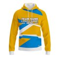 Custom Fully Sublimated Intricate Lines Pattern Yellow SkyBlue Performance Sports Pullover Hoodie 10581
