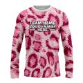 Custom Fully Sublimated Abstract Wild Pink Cheetah Print Performance Long Sleeves 10583