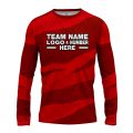 Custom Fully Sublimated Camo Pattern Red Performance Long Sleeves 10655