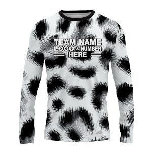 Custom Fully Sublimated Abstract Cheetah Animal Print Performance Long Sleeves 10703