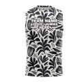Custom Fully Sublimated Botanical Floral Pattern Black White Performance Sleeveless 10715