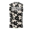 Custom Fully Sublimated Monochrom Floral Pattern White Black Performance Sleeveless 10735