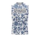 Custom Fully Sublimated Watercolor Floral Pattern Blue White Performance Sleeveless 10723