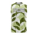Custom Fully Sublimated Contemporary Leaf Floral Pattern White Green Performance Sleeveless 10751