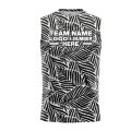 Custom Fully Sublimated Monochrome Botanical Floral Two Pattern White Black Performance Sleeveless 10775