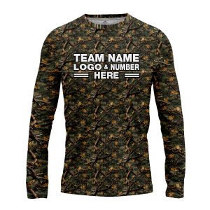 Custom Fully Sublimated Forest Camo Pattern Two Performance Long Sleeves 10883