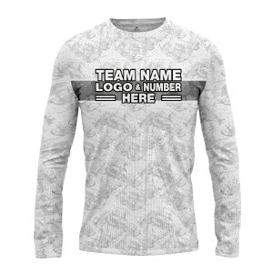 Custom Fully Sublimated Digital Camo Pattern Gray Performance Long Sleeves 10931