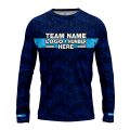 Custom Fully Sublimated Digital Camo Pattern Blue Performance Long Sleeves 10967