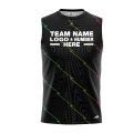 Custom Fully Sublimated Lightning Neon Pattern Black Performance Sleeveless 11003