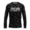 Custom Fully Sublimated Sports Camo Pattern Black Performance Long Sleeves 11051