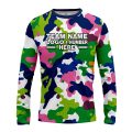 Custom Fully Sublimated Vibrant Camo Pattern Texture Multicolor One Performance Long Sleeves 11075