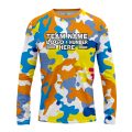 Custom Fully Sublimated Vibrant Camo Pattern Texture Multicolor Two Performance Long Sleeves 11087