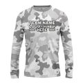 Custom Fully Sublimated Vibrant Camo Pattern Texture Gray Performance Long Sleeves 11119