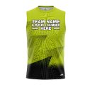 Custom Fully Sublimated Gradient Neon Pattern Green Performance Sleeveless 11151