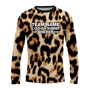 Custom Fully Sublimated Abstract Cheetah Animal Print Performance Long Sleeves 11203