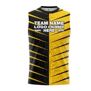 Custom Fully Sublimated Thorns Neon Pattern Yellow Performance Sleeveless 11223