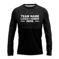 Custom Fully Sublimated Forest Camo Pattern Texure Black Performance Long Sleeves 11255
