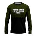 Custom Fully Sublimated Forest Camo Pattern Texture Green Black Performance Long Sleeves 11315