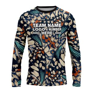 Custom Fully Sublimated Butterfly Wing Animal Print Multicolor Performance Long Sleeves 11339