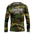 Custom Fully Sublimated Classic Camo Pattern Dark Green Brown Black Performance Long Sleeves 11351