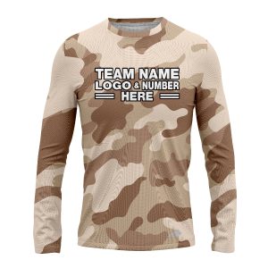 Custom Fully Sublimated Sand Camo Pattern Performance Long Sleeves 11399