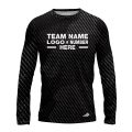 Custom Fully Sublimated Urban Night Camo Pattern Black Gray Performance Long Sleeves 11483