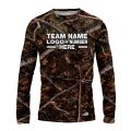 Custom Fully Sublimated Realistic Forest Camo Pattern Performance Long Sleeves 11543