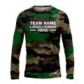 Custom Fully Sublimated Traditional Camo Pattern Black Green Brown Performance Long Sleeves 11555