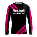 Custom Fully Sublimated Sport Neon Pattern Black Pink Performance Long Sleeves 11639