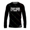 Custom Fully Sublimated Lightning Neon Pattern Black Performance Long Sleeves 11663