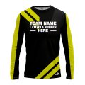 Custom Fully Sublimated Basic Neon Pattern Black Yellow Performance Long Sleeves 11723