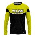 Custom Fully Sublimated Sport Neon Pattern Black Yellow Performance Long Sleeves 4920
