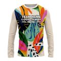 Custom Fully Sublimated Artistic Print Floral Pattern Multicolor Performance Long Sleeves 12023