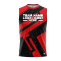 Custom Fully Sublimated Jenga Neon Pattern Red Performance Sleeveless 12079
