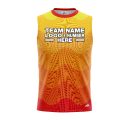 Custom Fully Sublimated Heat Wave Neon Pattern Orange Yellow Performance Sleeveless 12139