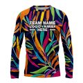 Custom Fully Sublimated Vivid Tropical Floral Pattern Multicolor Performance Long Sleeves 12215