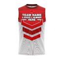 Custom Fully Sublimated BMX Ramp Pattern Red White Performance Sleeveless 12383