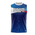 Custom Fully Sublimated Basic Pattern Blue Performance Sleeveless 12355
