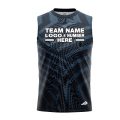 Custom Fully Sublimated Cross Stripes Pattern Dark Blue Performance Sleeveless 12443