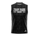 Custom Fully Sublimated Faded Geometric Triangles Pattern Black Performance Sleeveless 12463