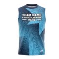 Custom Fully Sublimated Star Pattern Blue Performance Sleeveless 12491