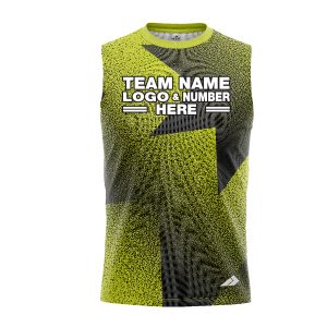 Custom Fully Sublimated Star Pattern Green Performance Sleeveless 12503