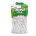 Custom Fully Sublimated Red Line Pattern Green White Performance Sleeveless 12547