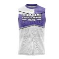 Custom Fully Sublimated Black Line Pattern Berry White Performance Sleeveless 12571