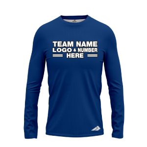 Custom Fully Sublimated Solid V2 Pattern Blue Jay Performance Long Sleeves 12519