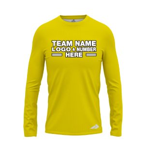 Custom Fully Sublimated Solid DD Pattern Yellow Performance Long Sleeves 12615