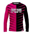 Custom Fully Sublimated Thorns Neon Pattern Pink Performance Long Sleeves 12627
